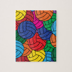 Colourful Volleyball Collage Jigsaw Puzzle