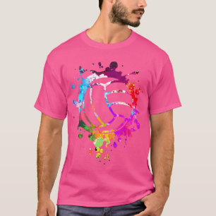 Colourful Volleyball Colorsplash Ball Beach Volley T-Shirt