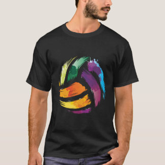 Colourful Volleyball Colorsplash Ball T-Shirt
