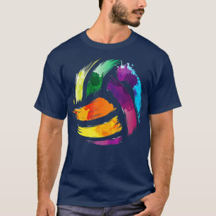 Colourful Volleyball Cute Colorsplash Ball Gift T-Shirt