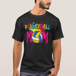 Colourful Volleyball Mum Cute Mothers Day For Mu T-Shirt