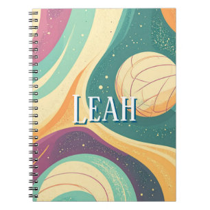 Colourful Volleyball Themed  Notebook