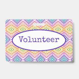 Colourful Volunteer ID Badge