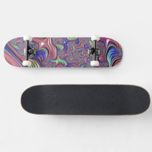 Colourful Vortex Abstract Trippy Spiral Fractal Skateboard