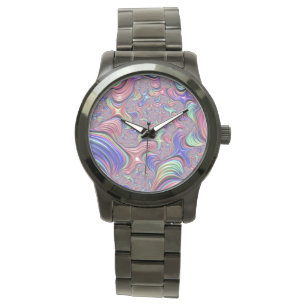 Colourful Vortex Abstract Trippy Spiral Fractal Watch