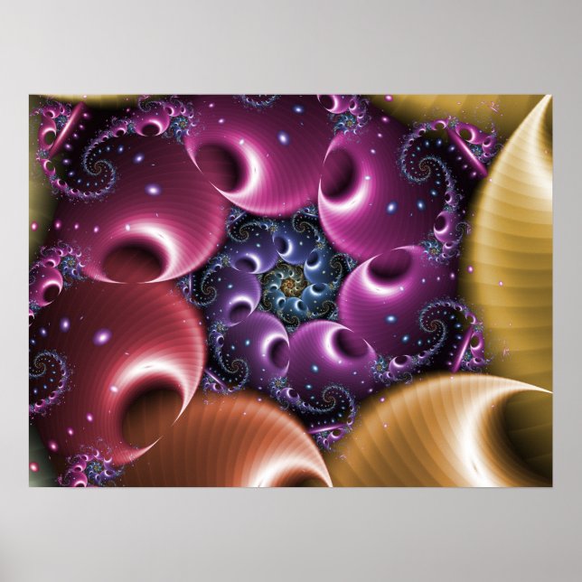 Colourful Vortex Spiral  Poster (Front)