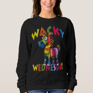 Colourful Wacky Wednesday Zebra Unicorn Sweatshirt