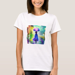 Colourful walk in the rain  T-Shirt