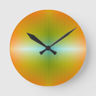 Colourful wall clock with a gradient face