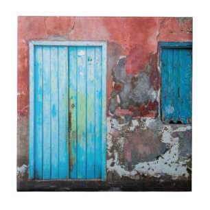 Colourful wall, door and shutters tile