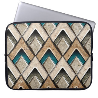 Colourful wall tile backgroundflower, digital, pat laptop sleeve