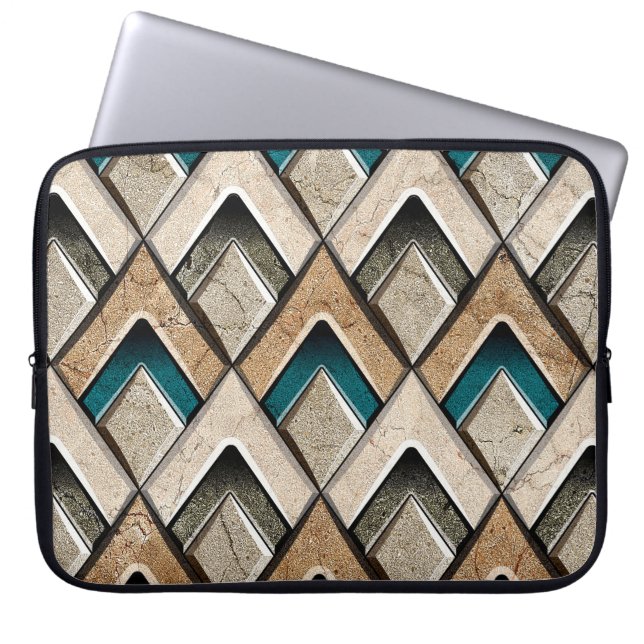 Colourful wall tile backgroundflower, digital, pat laptop sleeve (Front)