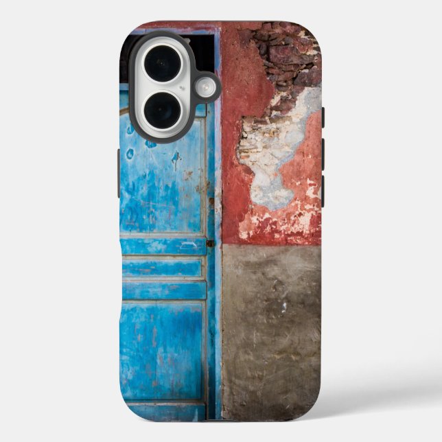 Colourful wall with blue door Case-Mate iPhone case (Back)