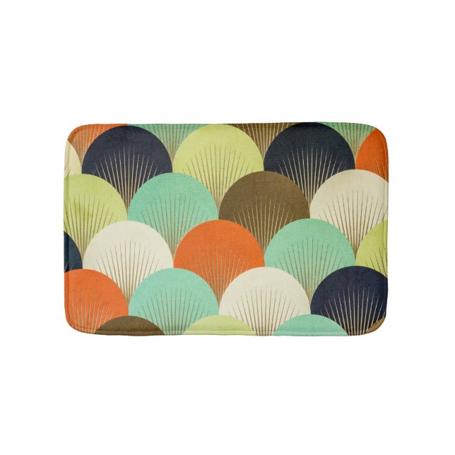 Colourful wallpaper: artistic design. bath mat (Front)