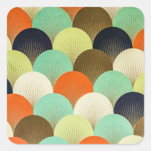 Colourful wallpaper: artistic design. square sticker