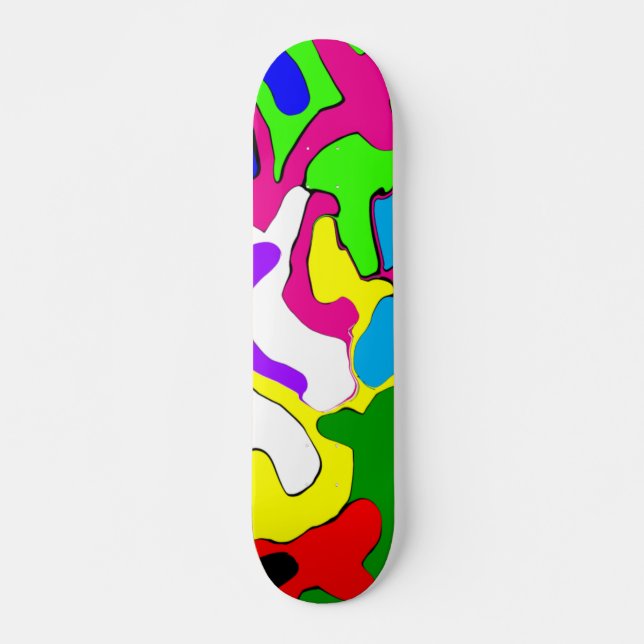 Colourful Warped Skateboard (Front)