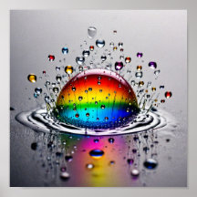 Colourful Water Bubble Splash
