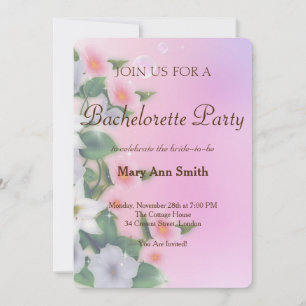Colourful Water Colour Bachelorette Party Invitati Invitation