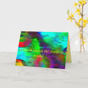 "Colourful Water Wall" 5 x 7 Greeting Card
