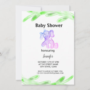 Colourful watercolor abstract add name text invitation