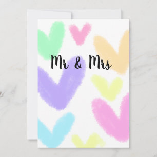 Colourful watercolor abstract add name text invitation