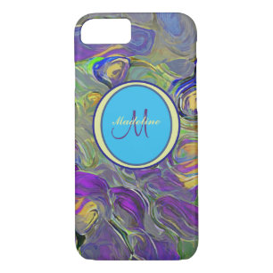 Colourful Watercolor Abstract Pattern Monogram iPhone 8/7 Case