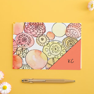 Colourful Watercolor Abstract Whimsical Art Note Card