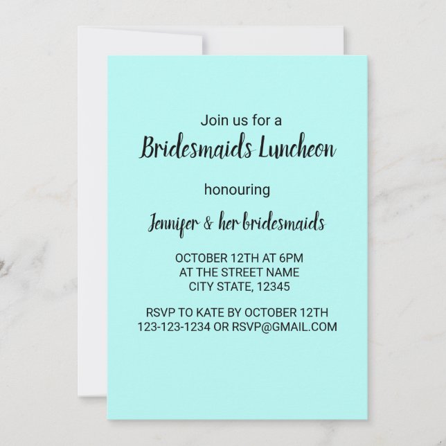 Colourful watercolor add your name text editable invitation (Front)