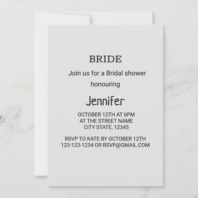 Colourful watercolor add your name text editable invitation (Front)