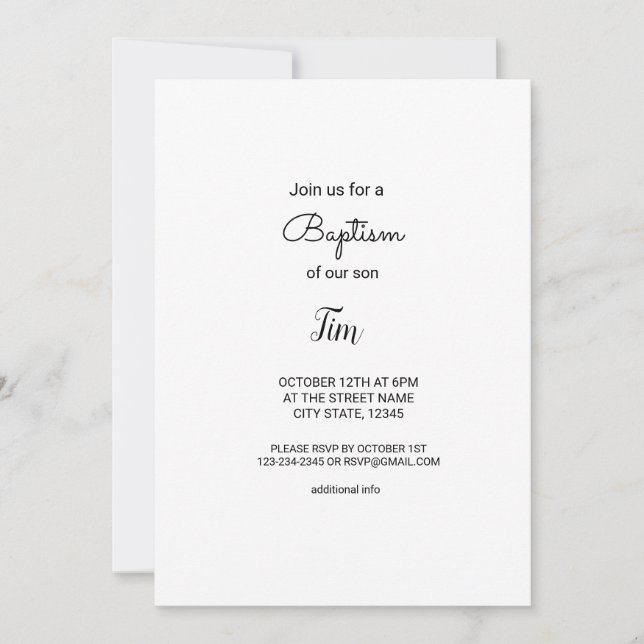 Colourful watercolor add your name text editable invitation (Front)