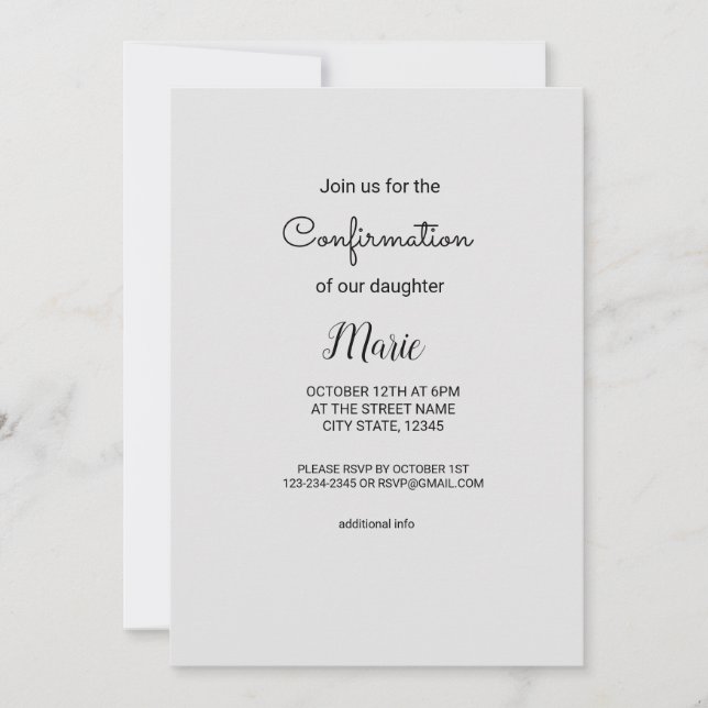 Colourful watercolor add your name text editable invitation (Front)