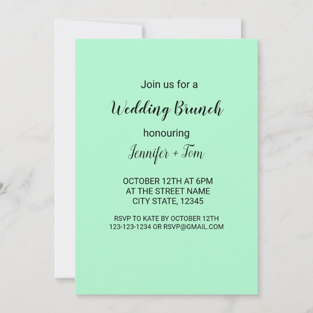 Colourful watercolor add your name text editable invitation (Front)