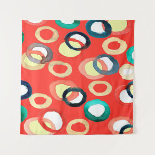 Colourful watercolor aquarell seamless pattern tapestry