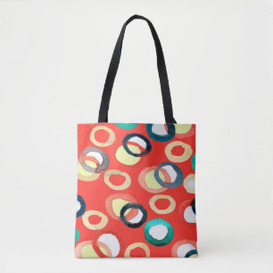 Colourful watercolor aquarell seamless pattern tote bag