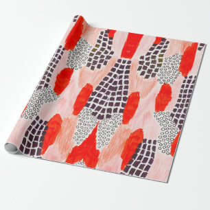 Colourful watercolor artwork wrapping paper