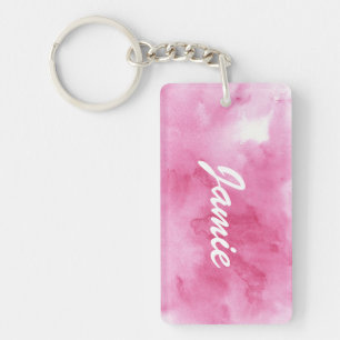 colourful watercolor background for your 2 key ring