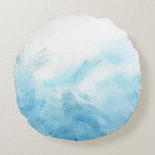 colourful watercolor background for your 2 round cushion