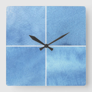 colourful watercolor background for your 4 square wall clock