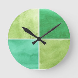 colourful watercolor background for your 6 round clock