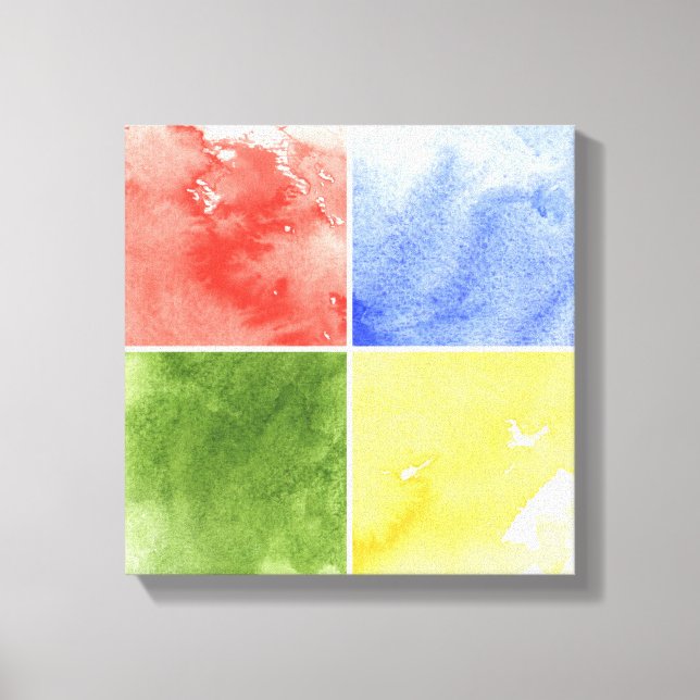colourful watercolor background for your design canvas print (Front)