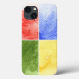 colourful watercolor background for your design iPhone 13 case
