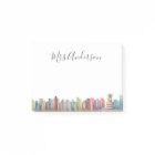 Colourful Watercolor Books Teacher Name