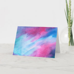 Colourful Watercolor Brush Background Card