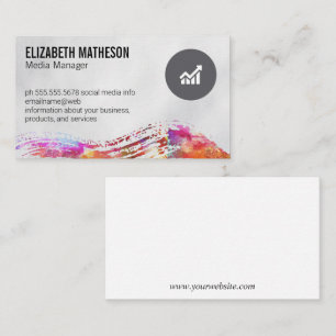 Colourful Watercolor Brushed Business Card