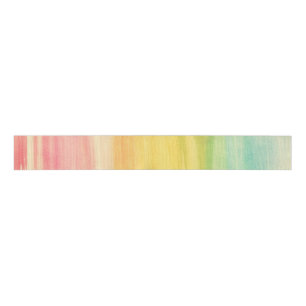 Colourful Watercolor Brushstrokes Grosgrain Ribbon