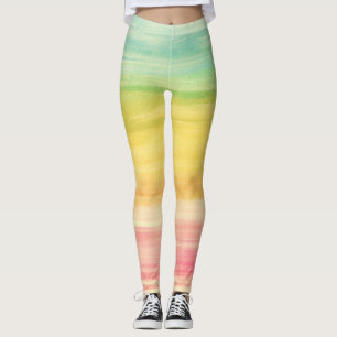 Colourful Watercolor Brushstrokes Leggings