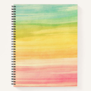 Colourful Watercolor Brushstrokes Notebook