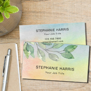 Colourful Watercolor Business Card
