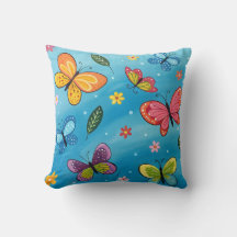 Colourful watercolor butterflies