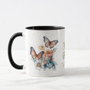 Colourful Watercolor Butterfly Mug